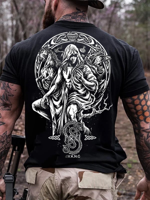 V.K.N.G™ LOKI PRINT MEN'S CASUAL T-SHIRT
