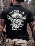 PIRATE AVATAR PRINT MEN'S CASUAL T-SHIRT
