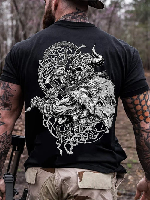 BERSERKER PRINT MEN'S CASUAL T-SHIRT