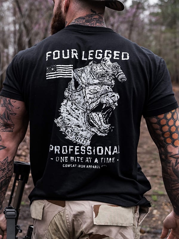 FOUR LEGGED PROFESSIONAL K9 TRAINING MEN'S T-SHIRT