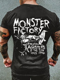MUSCLE MONSTER FACTORY PRINT MEN'S CASUAL T-SHIRT