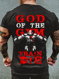 GYM GODS, TRAIN OR DIE PRINT MEN'S CASUAL T-SHIRT