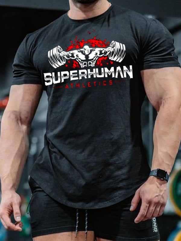 SUPERMAN ATHLETICS MEN'S FITNESS T-SHIRT