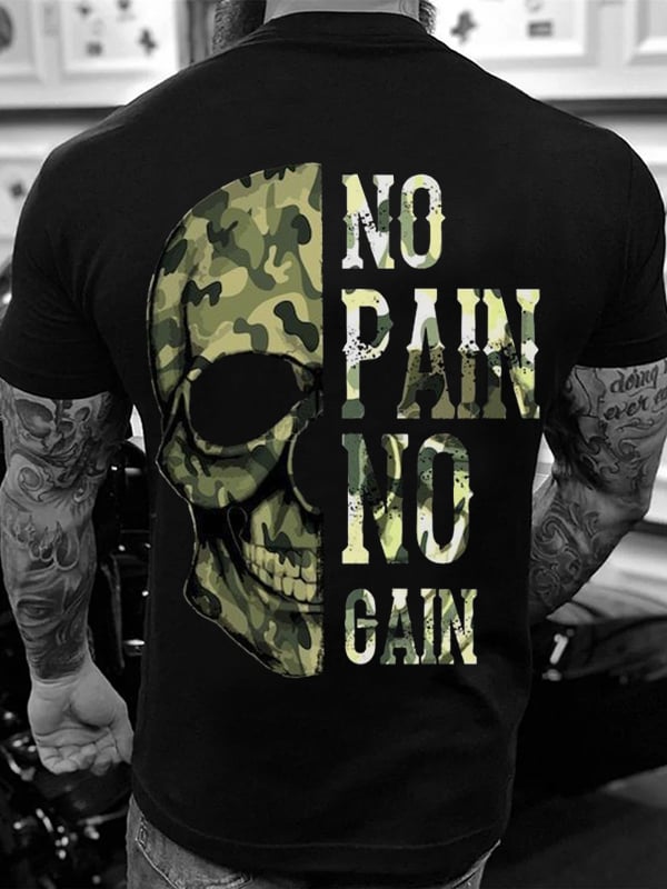 NO PAIN NO PAIN PRINT MEN'S FITNESS T-SHIRT