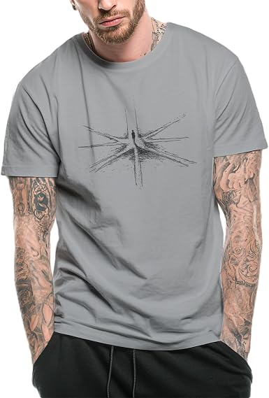domirica Solid Graphic Tees for Men 100% Cotton Short Sleeve