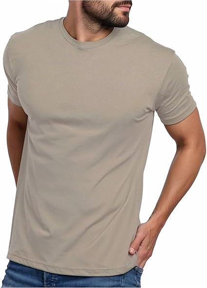 INTO THE AM Mens T Shirts Soft Cotton Blend Crew Neck Tee