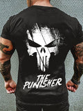 PUNISHER DARK SKULL PRINT MEN'S CASUAL T-SHIRT