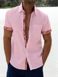 Checked Colorblock Casual Shirt