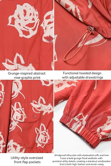 Womens Oversized Windbreaker Jacket