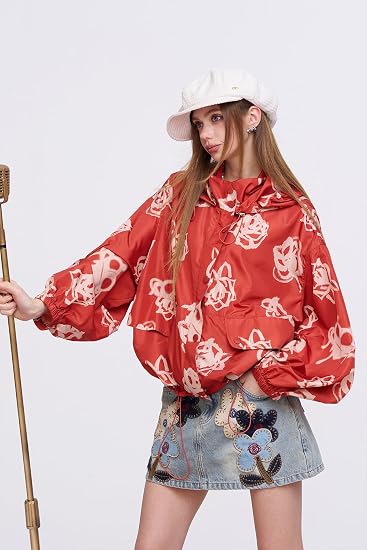 Womens Oversized Windbreaker Jacket