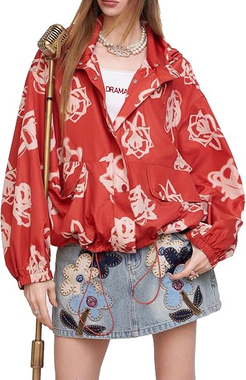 Womens Oversized Windbreaker Jacket