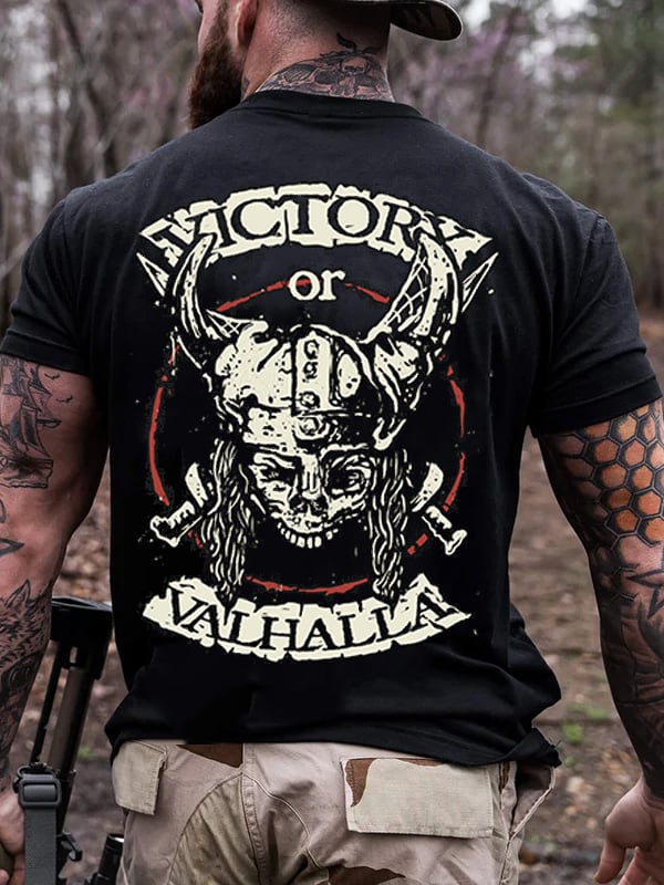 VALHALLA PRINT MEN'S CASUAL T-SHIRT