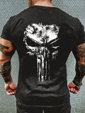 VINTAGE SKULL GYM PRINT MEN'S CASUAL T-SHIRT