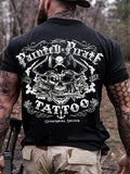 PIRATE HEAD PRINT MEN'S CASUAL T-SHIRT