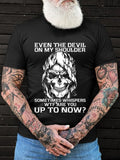 EVEN THE DEVIL ON MY SHOULDER MEN'S CASUAL T-SHIRT